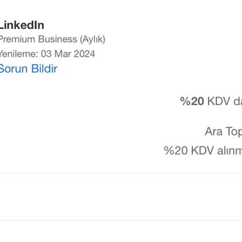 Linkedin Premium Yenileme Hk.