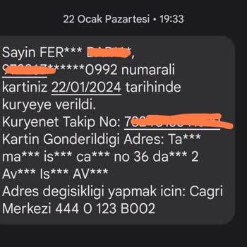 Kuryenet İn Kuveyt Türk Kartını Teslim İstememesi