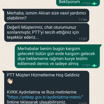 PTT Kargo Kargo Teslim Edilmedi
