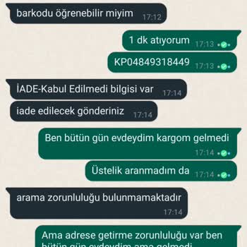 PTT Kargo Kargo Teslim Edilmedi