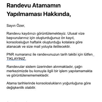 Almanya Idata Ulusal Randevu Ataması Yapılmaması Hakkında