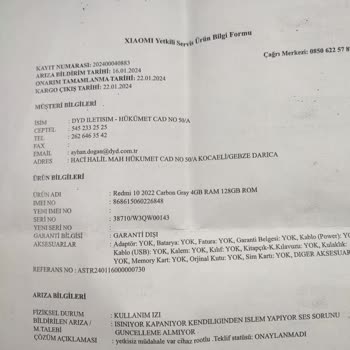 BDH Bilişim Destek Firması Garanti Sürecindeki Cihazımı Tamir Etmiyor