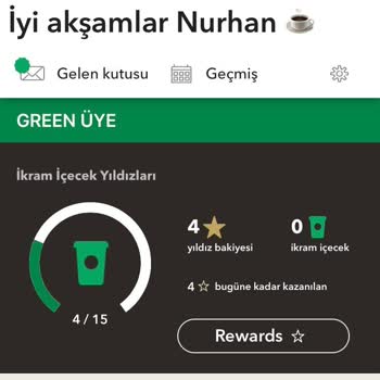 Starbucks Üyeliğinde Yıldız Ve Doğum Günü Hediyesi Verilmedi