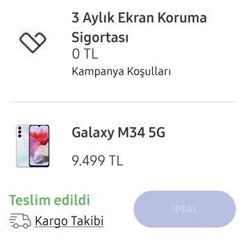 Samsung Telefon M34 Vergi İadesi