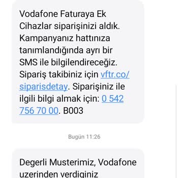 Vodafone Faturaya Ek Cihaz İptal Edildi