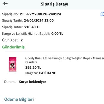 Patihane Siparişleri Göndermiyor