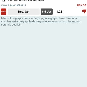 Nesine Maç Erken Bitirildi.