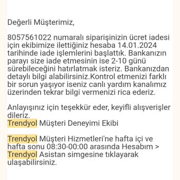 Trendyol Para İademi Yapmıyor