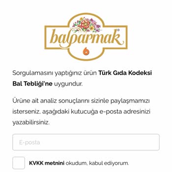 Balparmak Ürün Doğrulanmaması