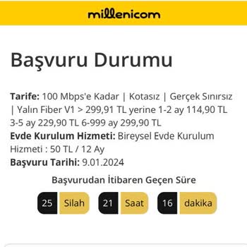 Millenicom İnternet Başvuru Süreci