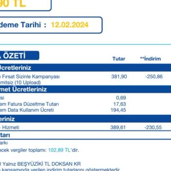 Superonline'nın Müşteriden Haksızca Almaya Çalıştığı Fatura Bedeli