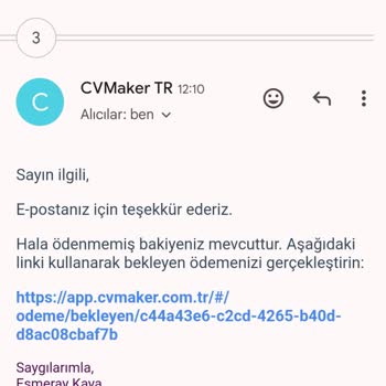 Cvmaker.com.tr Bilgim Dışında Para Çekme