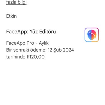 Faceapp Uygulaması Aylık Ödedim, Kullanamıyorum Nereyle Görüşeceğim