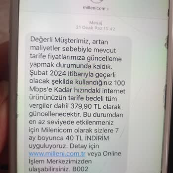 Millenicom Fatura Hakkında Yalan Bilgi Verildi