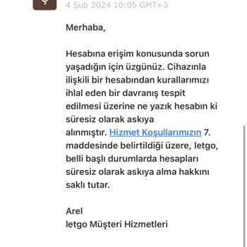 Letgo Hesabımı Sebepsiz Yere Kapattı