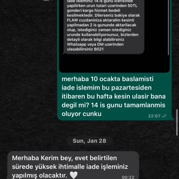 Flaw Wear Asla Gelmeyen Ücret İadesi