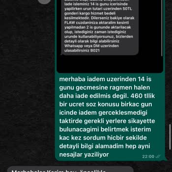 Flaw Wear Asla Gelmeyen Ücret İadesi