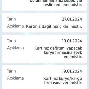 Ziraat Bankası Kartım Teslim Edilmiyor