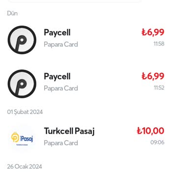 Turkcell Paycell İki Kere Karttan Para Çekti Bir Kere Yükleme Yaptı