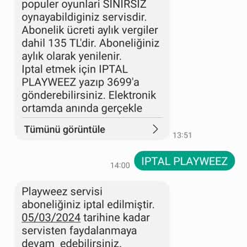 Yanlışlıkla Abone Olduğum Playweez Aboneliğinin İptali