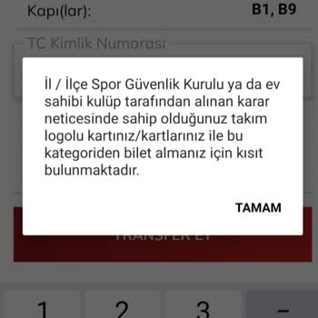 Passolig Bilet Transfer Hata