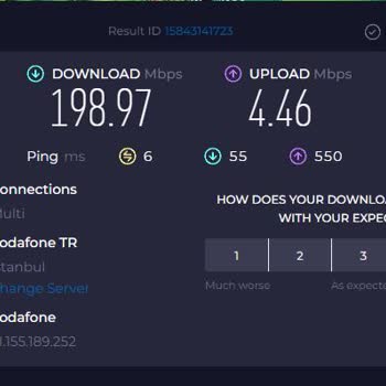 Vodafone Net Uploud Değerlerim Çok Düşük