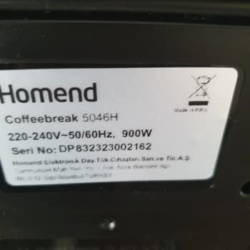 Homend Yedek Parçayı Tedarik Etmiyor