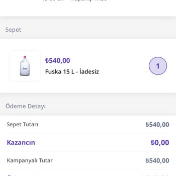Getir Su Kampanya Aldatmacası