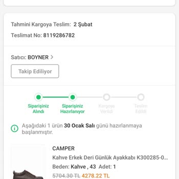 Boyner Kargo Teslimat Gecikmesi