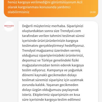 Boyner Kargo Teslimat Gecikmesi