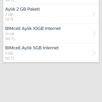 BİMCELL'DEN Aldığım Paket Eksik Yüklenmiş!