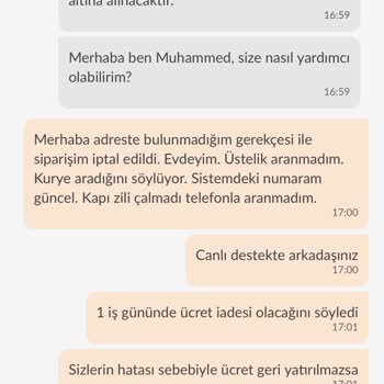 Trendyol Yemek Getirmedikleri Yemeğimin Parasını Aldı