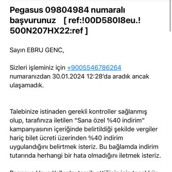 Pegasus Kampanya Yalanı/ Müşteri Hizmetlerinin Yalan Yanlış Cevapları