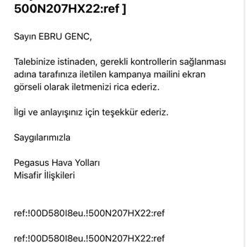 Pegasus Kampanya Yalanı/ Müşteri Hizmetlerinin Yalan Yanlış Cevapları