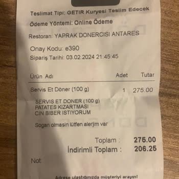Yaprak Döner Den Sipariş Verecekler Tekrar Düşünsün