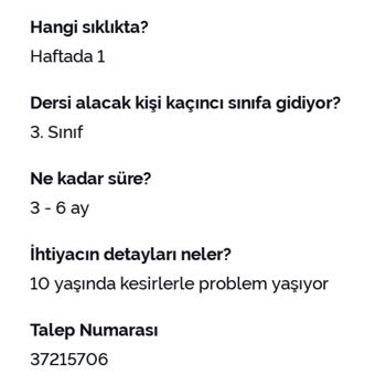 Armut Özel Ders İlanı