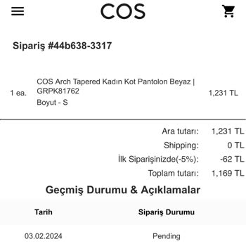 Cos Marka TR Sitesi Sahte!