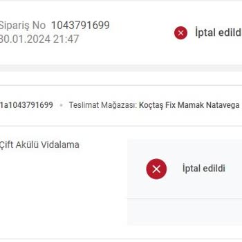 Koçtaş Firmasının Ciddiyetsizliği Ve Ürünü Teslim Etmemesi