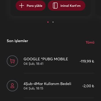 İninal Kart Hesabımdan Para Cıktı Ama Uc Gelmedi