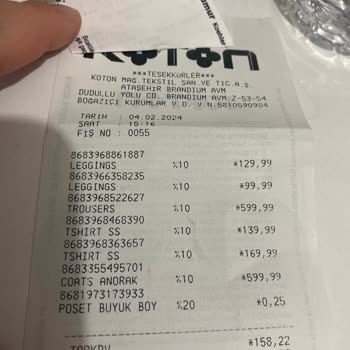 Koton Sarı Etiketli Ürün İndirimli Değil