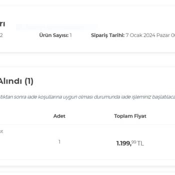 Ozdilekteyim.com Özdilek İade Talebimi Haksız Bir Şekilde Reddetti.