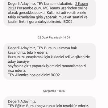 Türk Eğitim Vakfından Burs Alma Muallaklığı