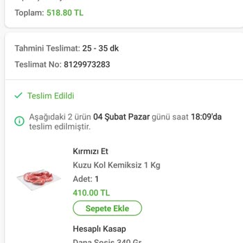 Köfteci Yusuf Kuzu Yağ Kemiksiz