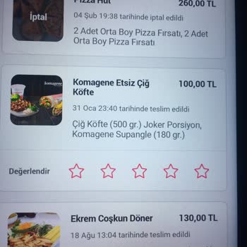 Pizza Hut Siparişimi İptal Etti