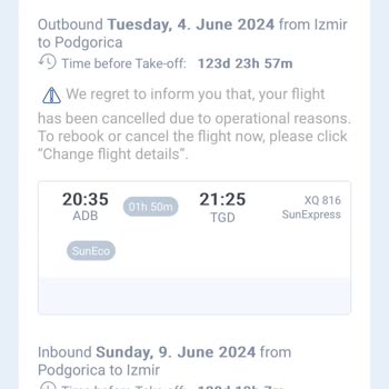 Sunexpress Uçuş İptali Geri İade Mağduriyeti
