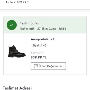 Boyner Den Aldığım Aeropostale Bot Yırtıldı