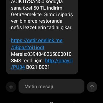 GetirYemek ve SMS Oyunları