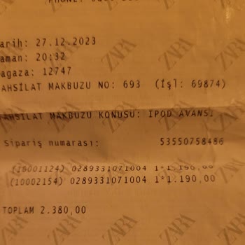 Zara'nın Ücret İadesi Yapmaması