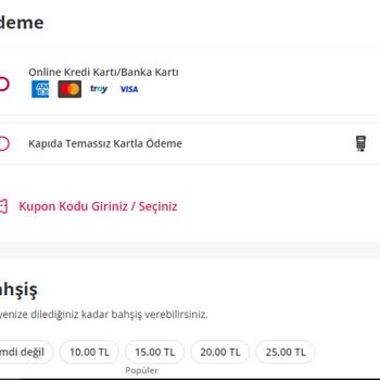 Yemeksepeti Ödeme Yöntemi Seçimi Sorunu