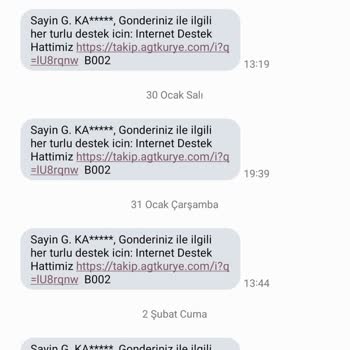 AGT Kurye (aynigunteslim.com) Kargom Ortada Yok